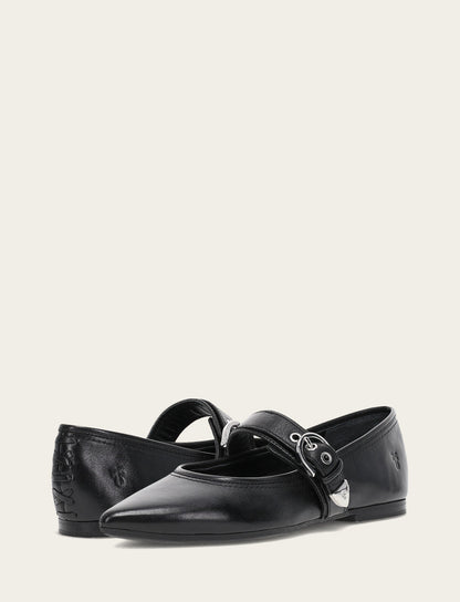 Frye Value | Women's Black Heather Buckle Mary Jane Flats