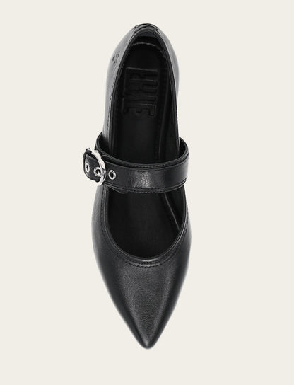 Frye Value | Women's Black Heather Buckle Mary Jane Flats