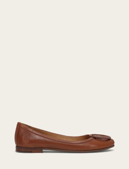 Frye Everyday | Women's Cinnamon Carson Logo Ballet Shoe