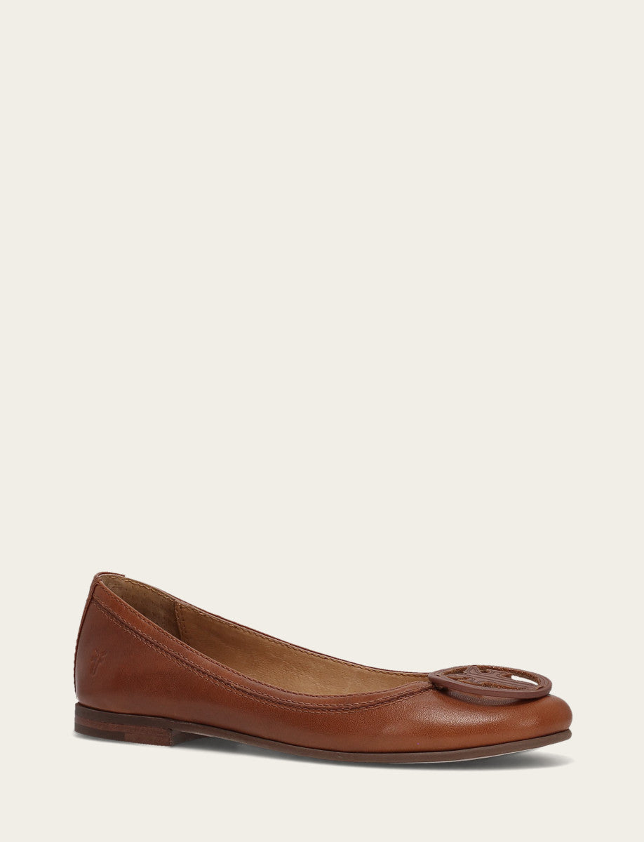Frye Everyday | Women's Cinnamon Carson Logo Ballet Shoe