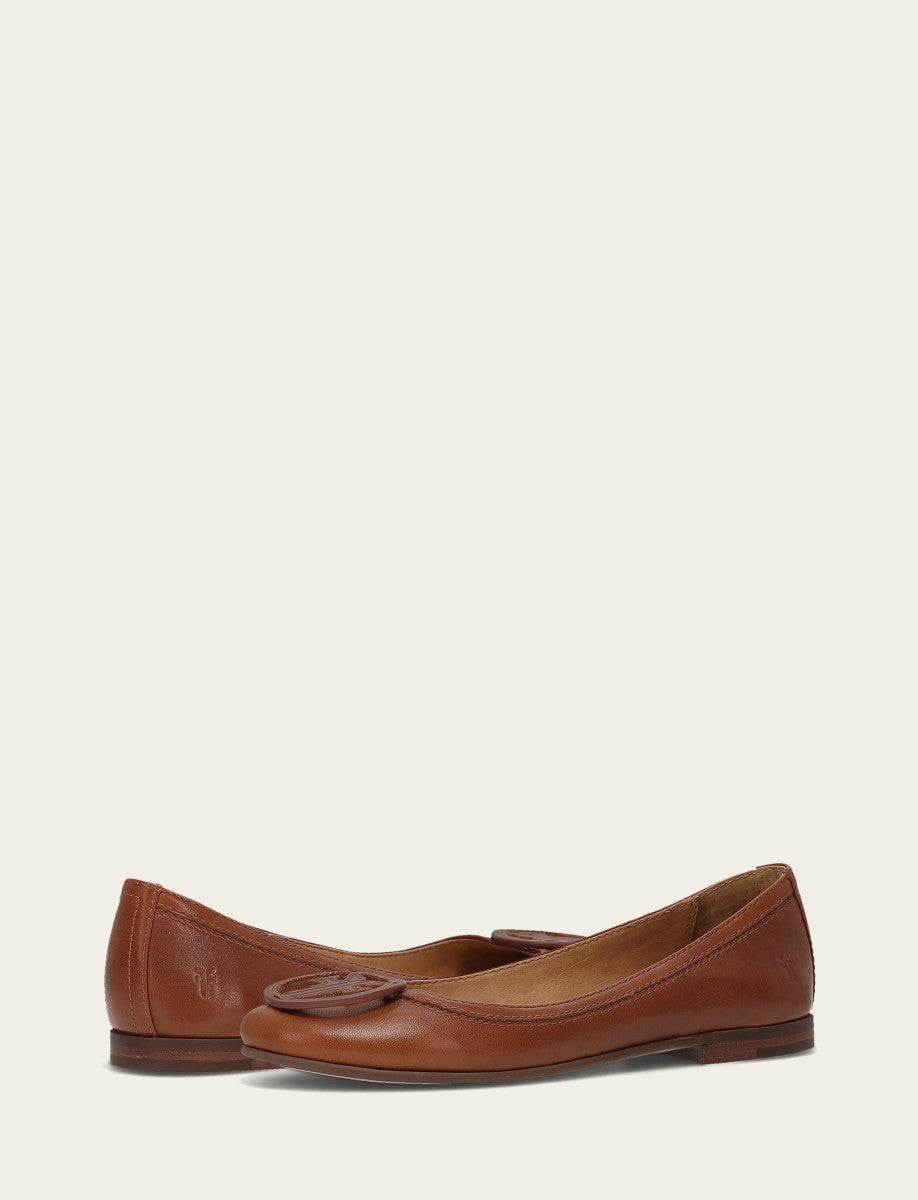 Frye Everyday | Women's Cinnamon Carson Logo Ballet Shoe