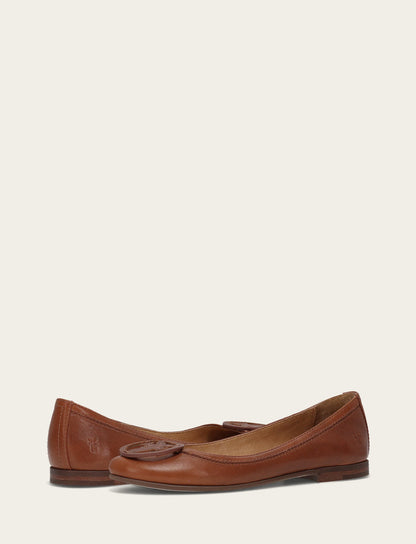 Frye Everyday | Women's Cinnamon Carson Logo Ballet Shoe