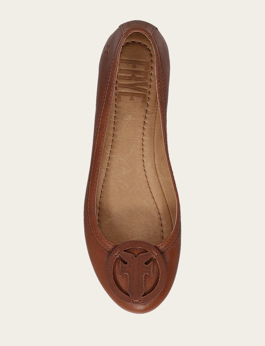 Frye Everyday | Women's Cinnamon Carson Logo Ballet Shoe