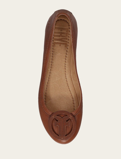 Frye Everyday | Women's Cinnamon Carson Logo Ballet Shoe