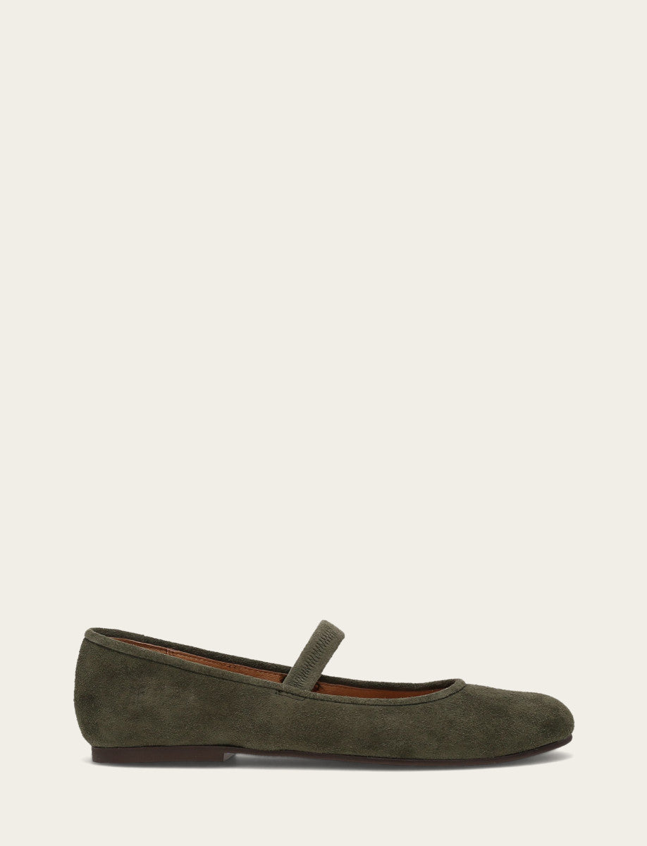 Frye Popular | Women's Dark Olive Emma Elastic Mary Jane Shoe