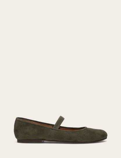 Frye Popular | Women's Dark Olive Emma Elastic Mary Jane Shoe