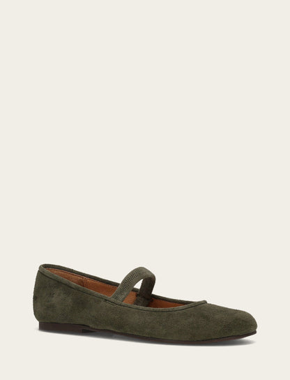 Frye Popular | Women's Dark Olive Emma Elastic Mary Jane Shoe