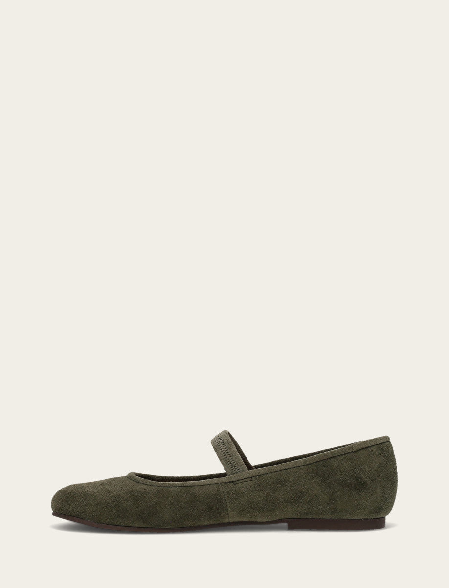 Frye Popular | Women's Dark Olive Emma Elastic Mary Jane Shoe