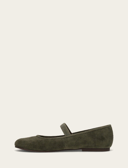 Frye Popular | Women's Dark Olive Emma Elastic Mary Jane Shoe