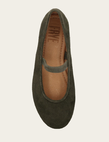 Frye Popular | Women's Dark Olive Emma Elastic Mary Jane Shoe