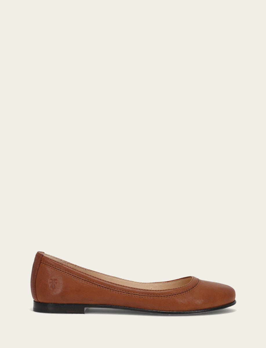 Frye Premium | Women's Cognac Carson Ballet Flats