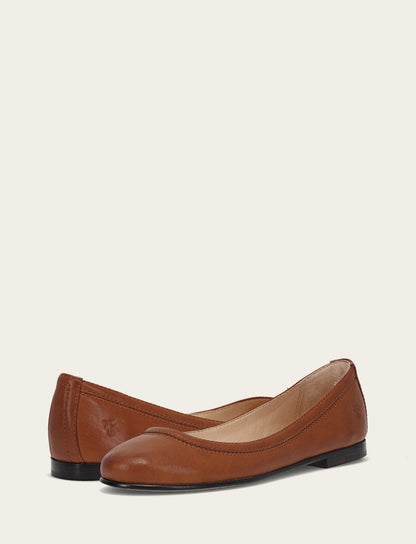 Frye Premium | Women's Cognac Carson Ballet Flats