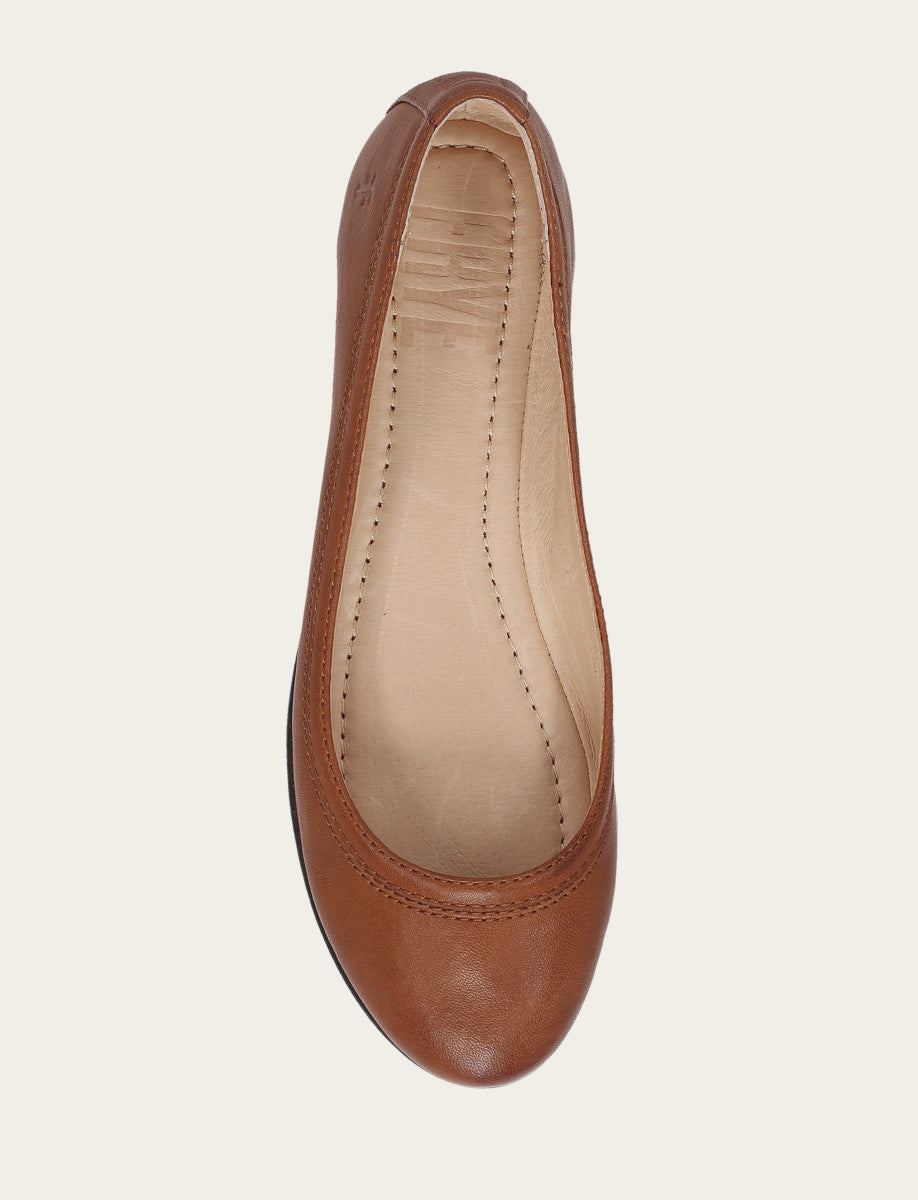 Frye Premium | Women's Cognac Carson Ballet Flats