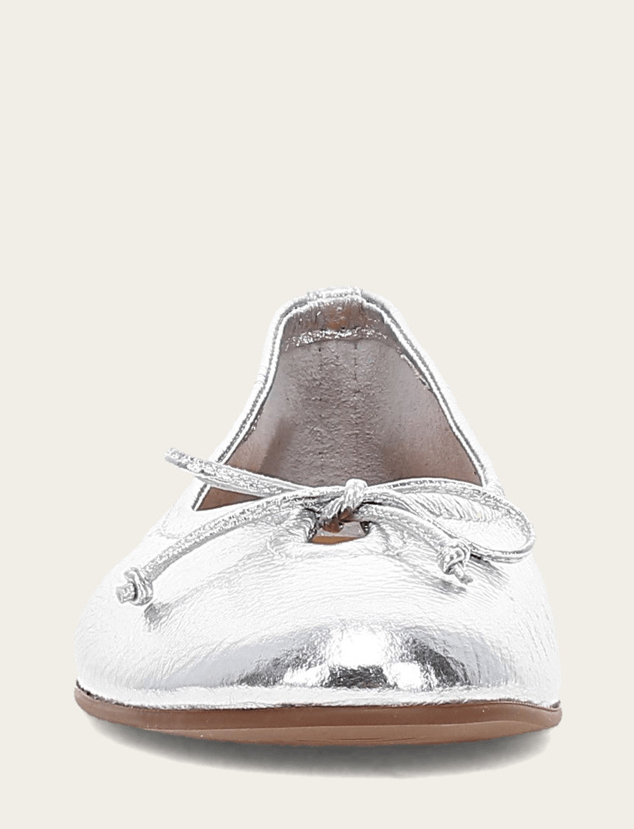Frye Quality | Women's Silver Emma Ballet Shoe