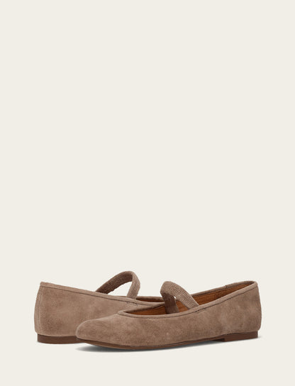 Frye Everyday | Women's Dark Taupe Emma Elastic Mary Jane Shoe