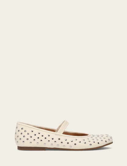 Frye Sale | Women's Ecru Emma Studded Mary Jane Shoe