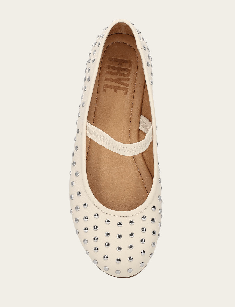 Frye Sale | Women's Ecru Emma Studded Mary Jane Shoe