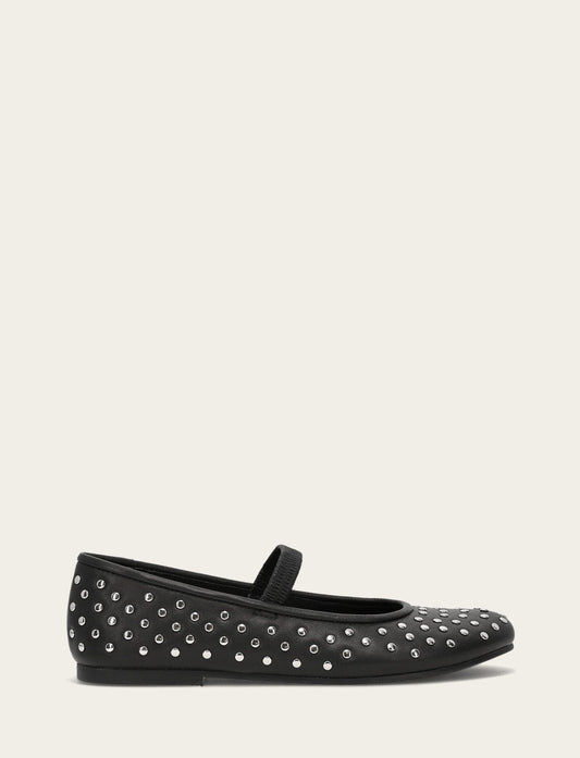 Frye Smart Buy | Women's Black Emma Studded Mary Jane Shoe
