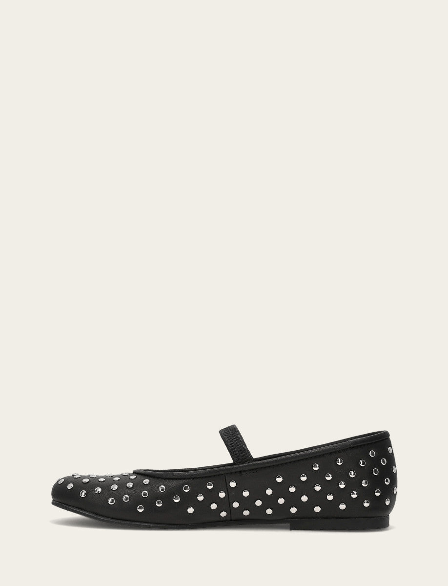 Frye Smart Buy | Women's Black Emma Studded Mary Jane Shoe