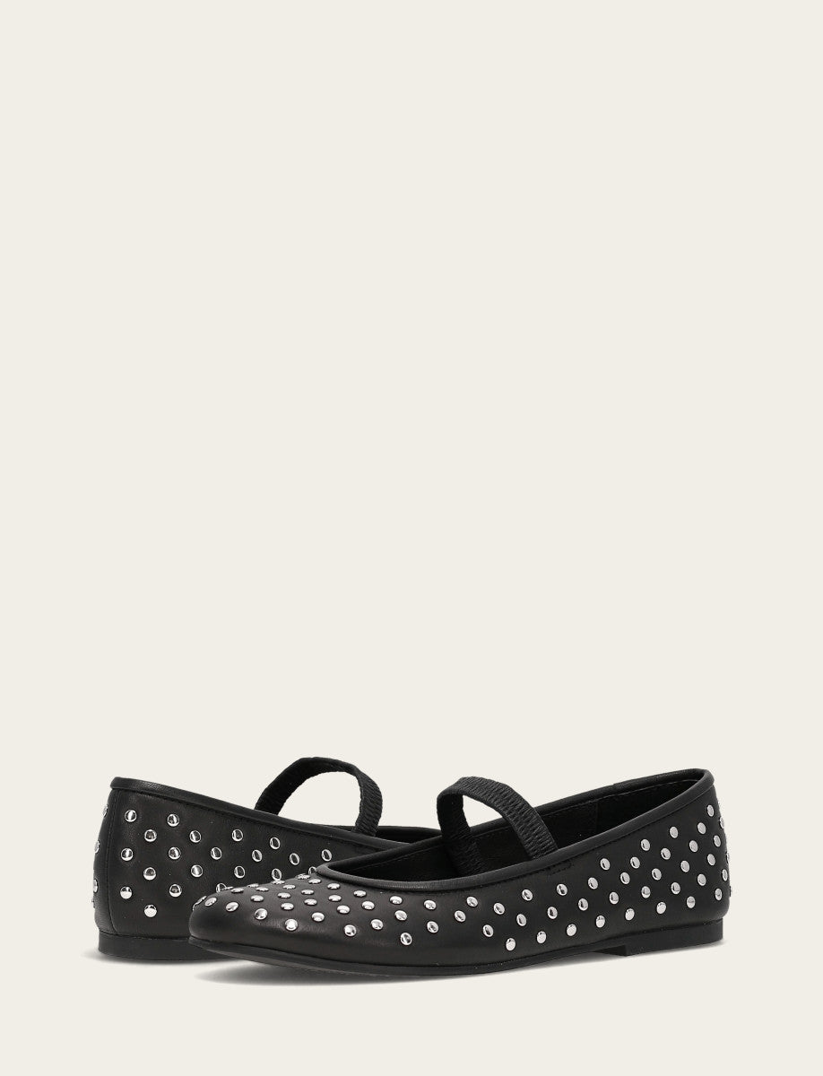 Frye Smart Buy | Women's Black Emma Studded Mary Jane Shoe