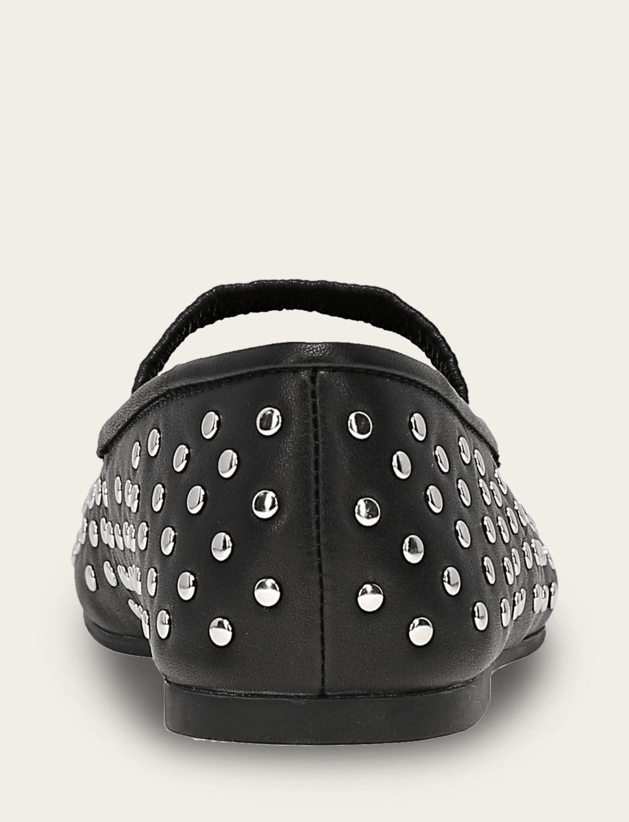 Frye Smart Buy | Women's Black Emma Studded Mary Jane Shoe
