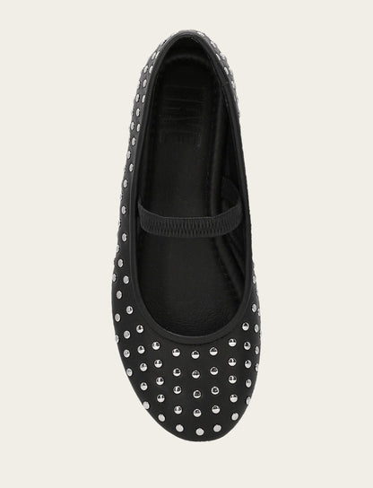 Frye Smart Buy | Women's Black Emma Studded Mary Jane Shoe