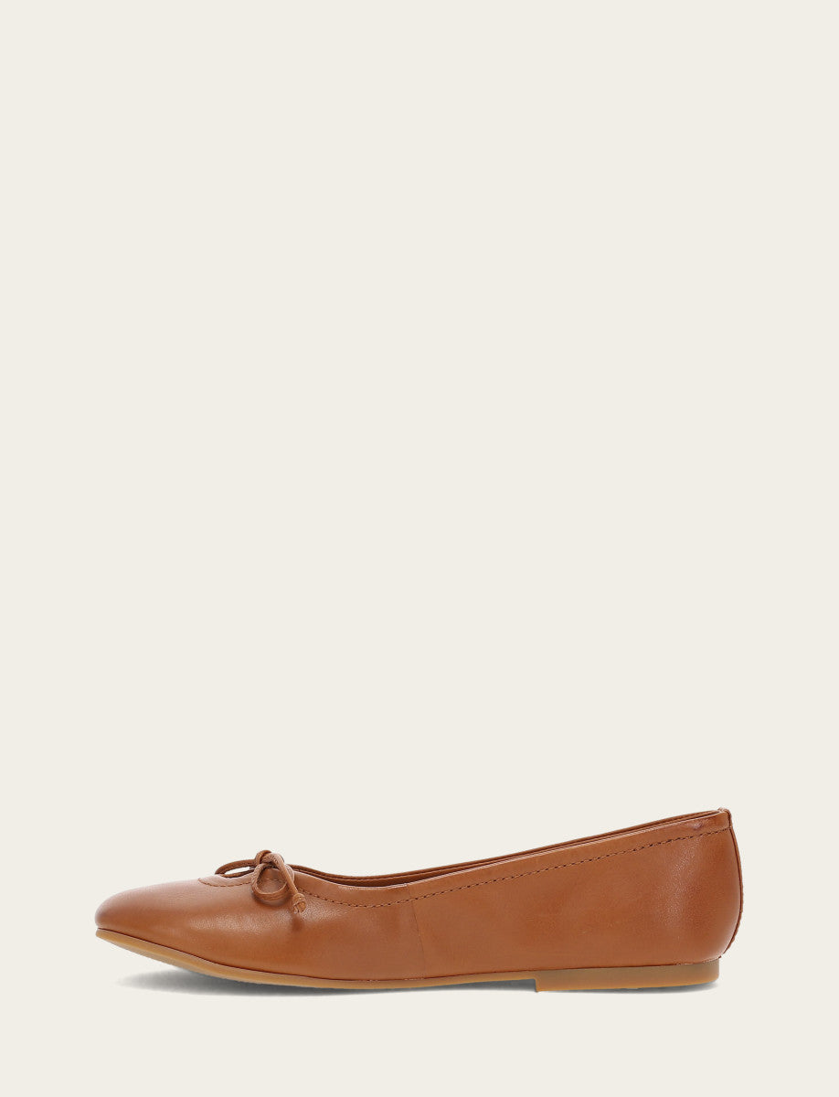 Frye New | Women's Dark Latte Emma Ballet Flats
