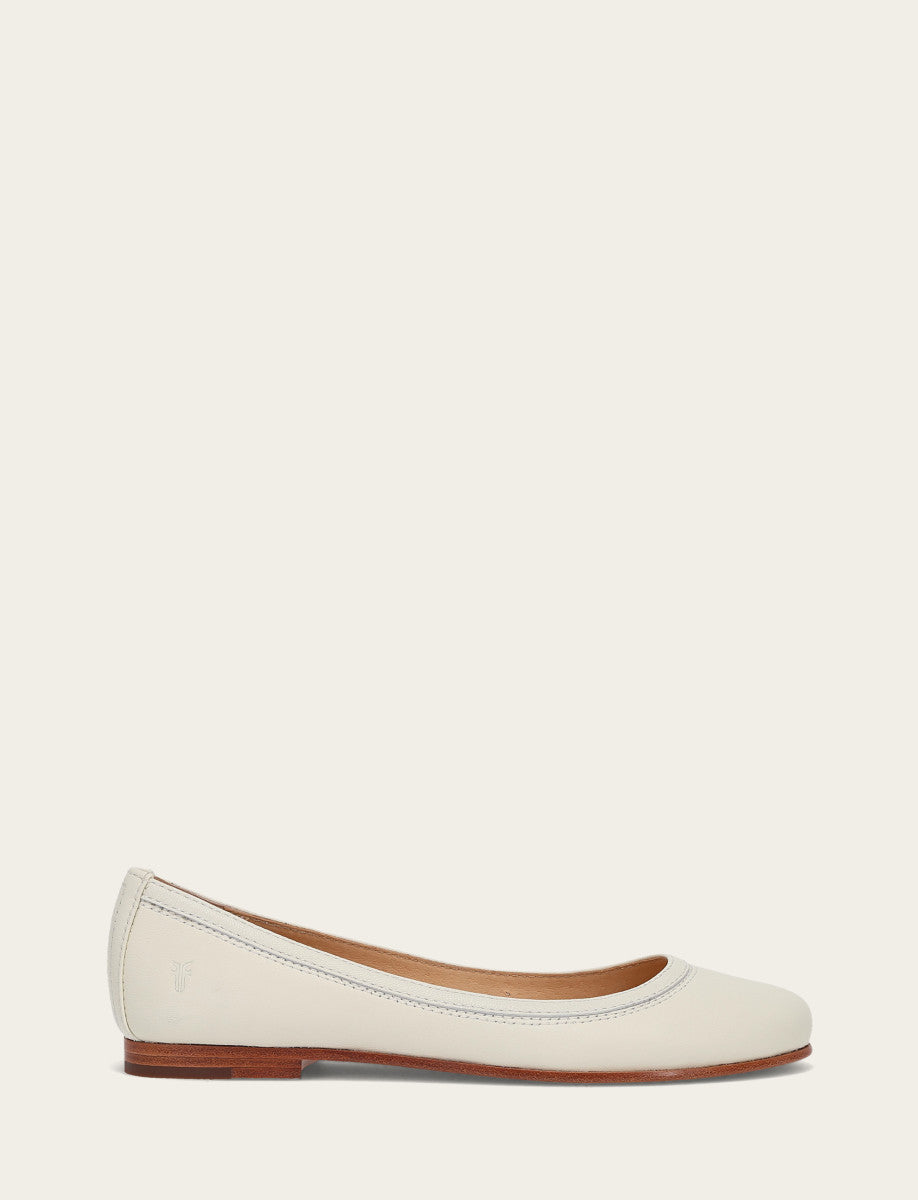 Frye Trusted | Women's White Carson Ballet Flats