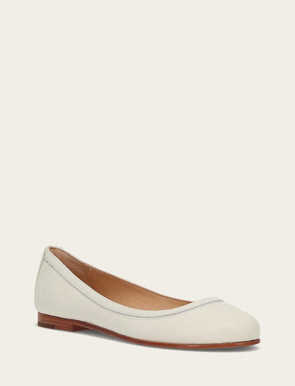 Frye Trusted | Women's White Carson Ballet Flats