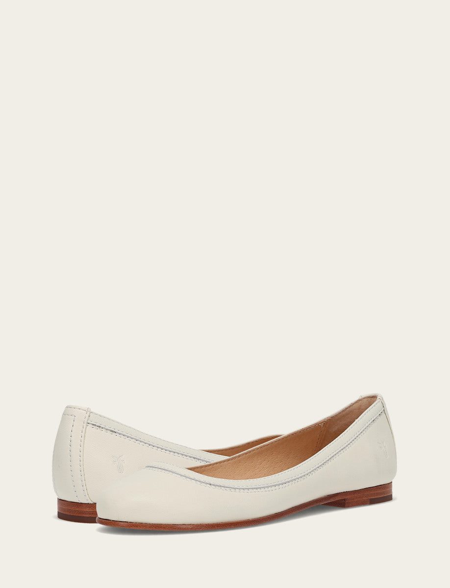 Frye Trusted | Women's White Carson Ballet Flats