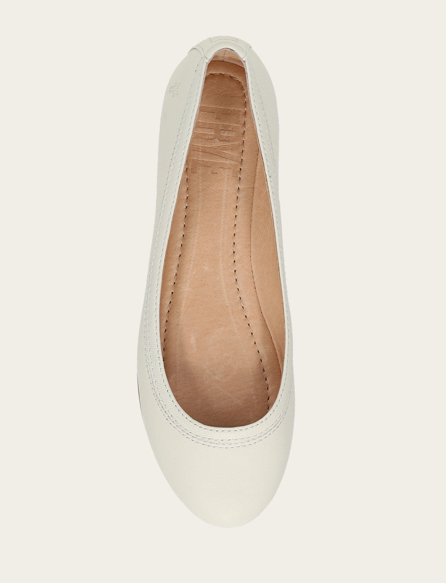 Frye Trusted | Women's White Carson Ballet Flats