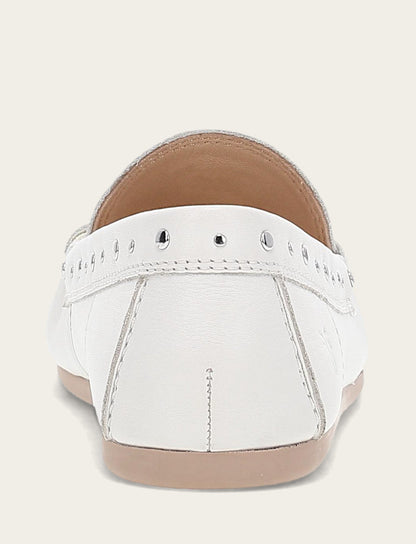 Frye Essential | Women's White Naya Stud Moc Loafers