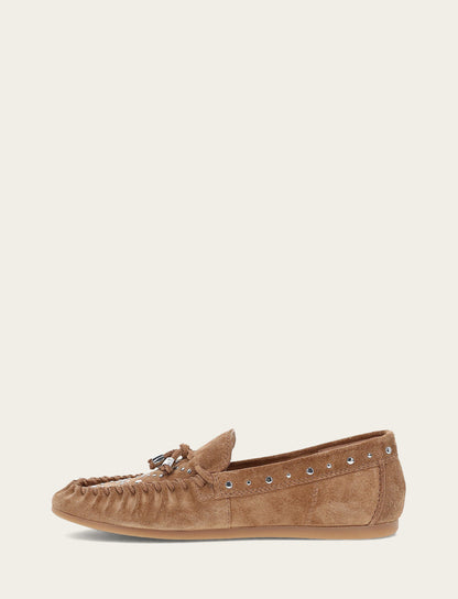 Frye Great Value | Women's Almond Naya Stud Moc Loafers