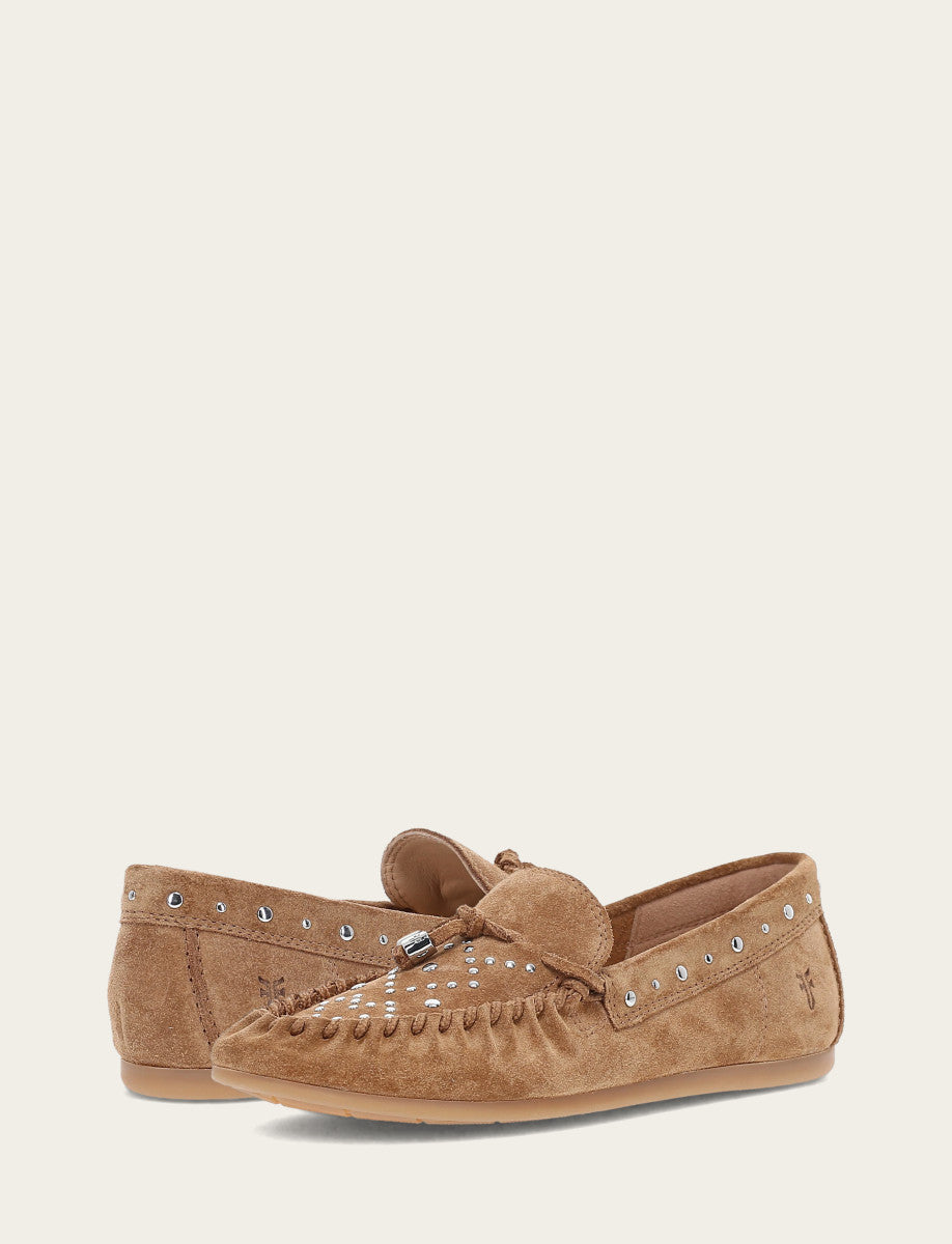 Frye Great Value | Women's Almond Naya Stud Moc Loafers
