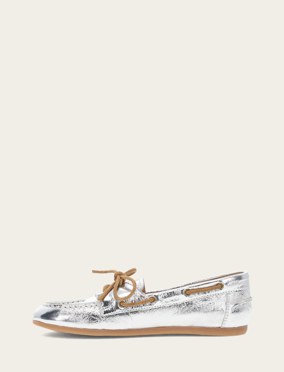 Frye Trending | Women's Silver Naya Boat Shoes