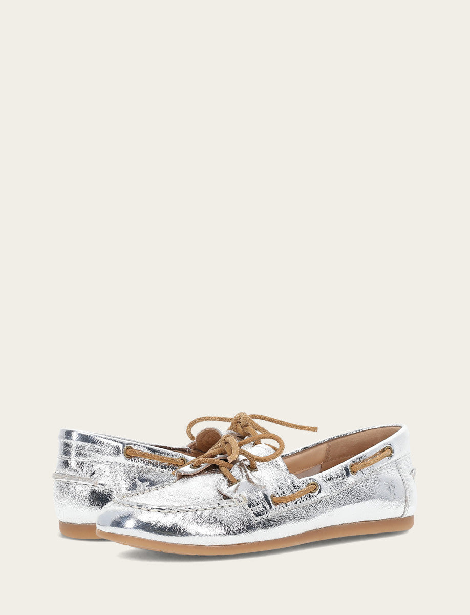 Frye Trending | Women's Silver Naya Boat Shoes