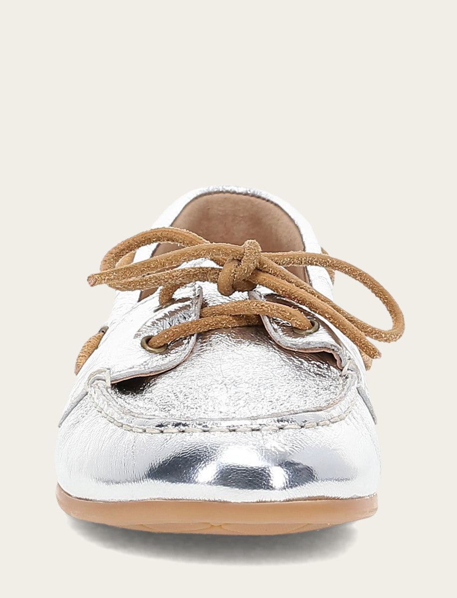 Frye Trending | Women's Silver Naya Boat Shoes