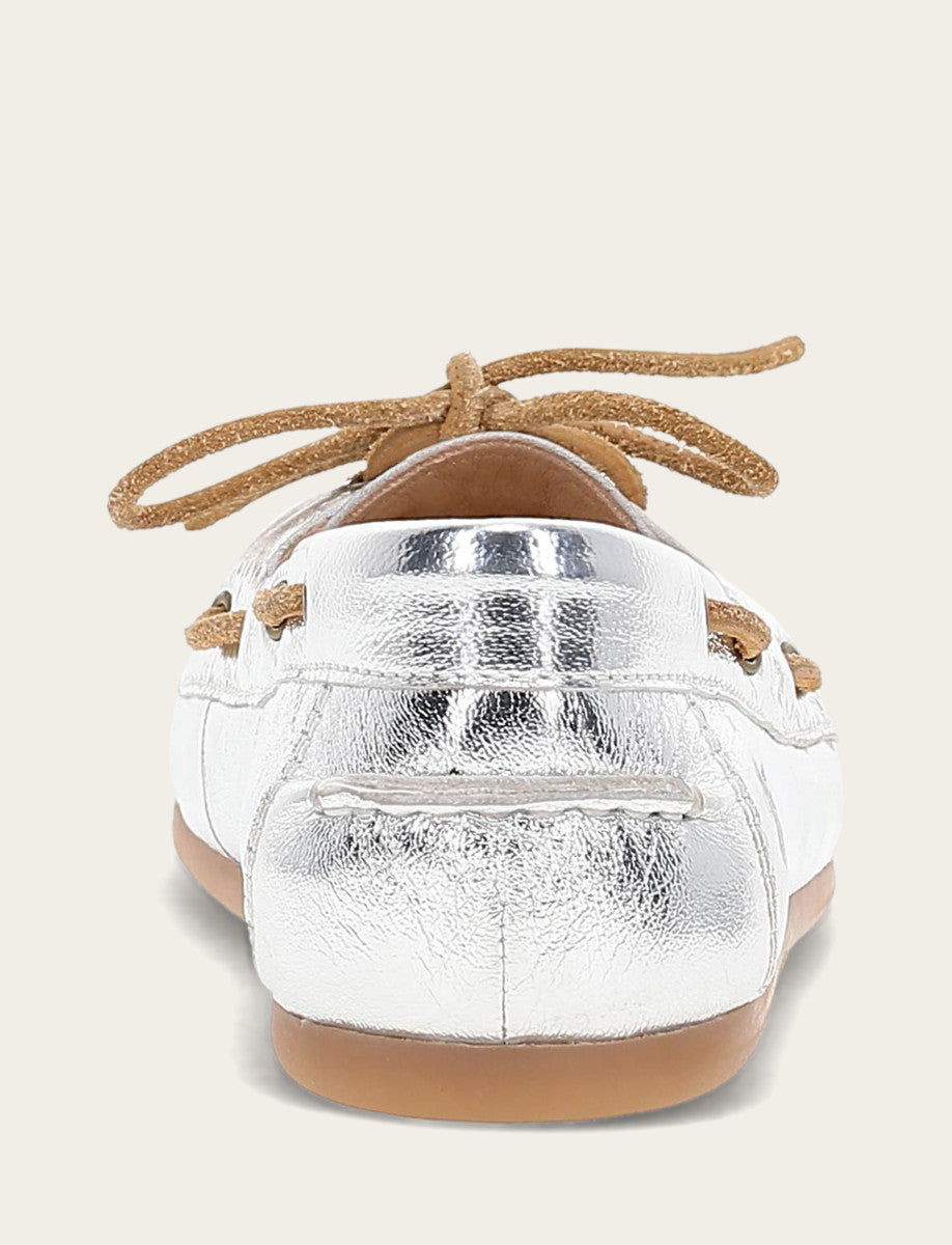 Frye Trending | Women's Silver Naya Boat Shoes