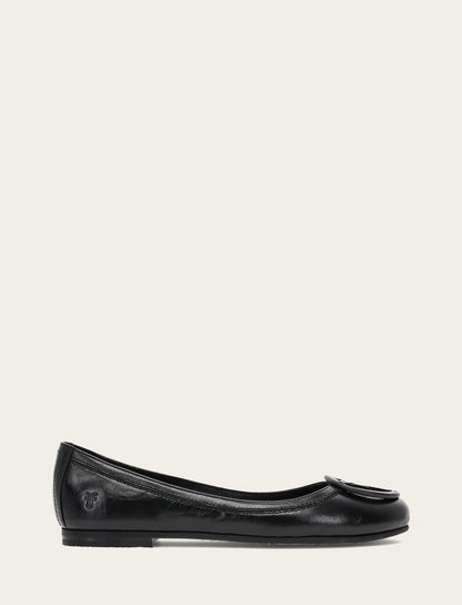 Frye Featured | Women's Black Carson Logo Ballet Flats