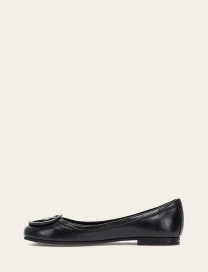 Frye Featured | Women's Black Carson Logo Ballet Flats
