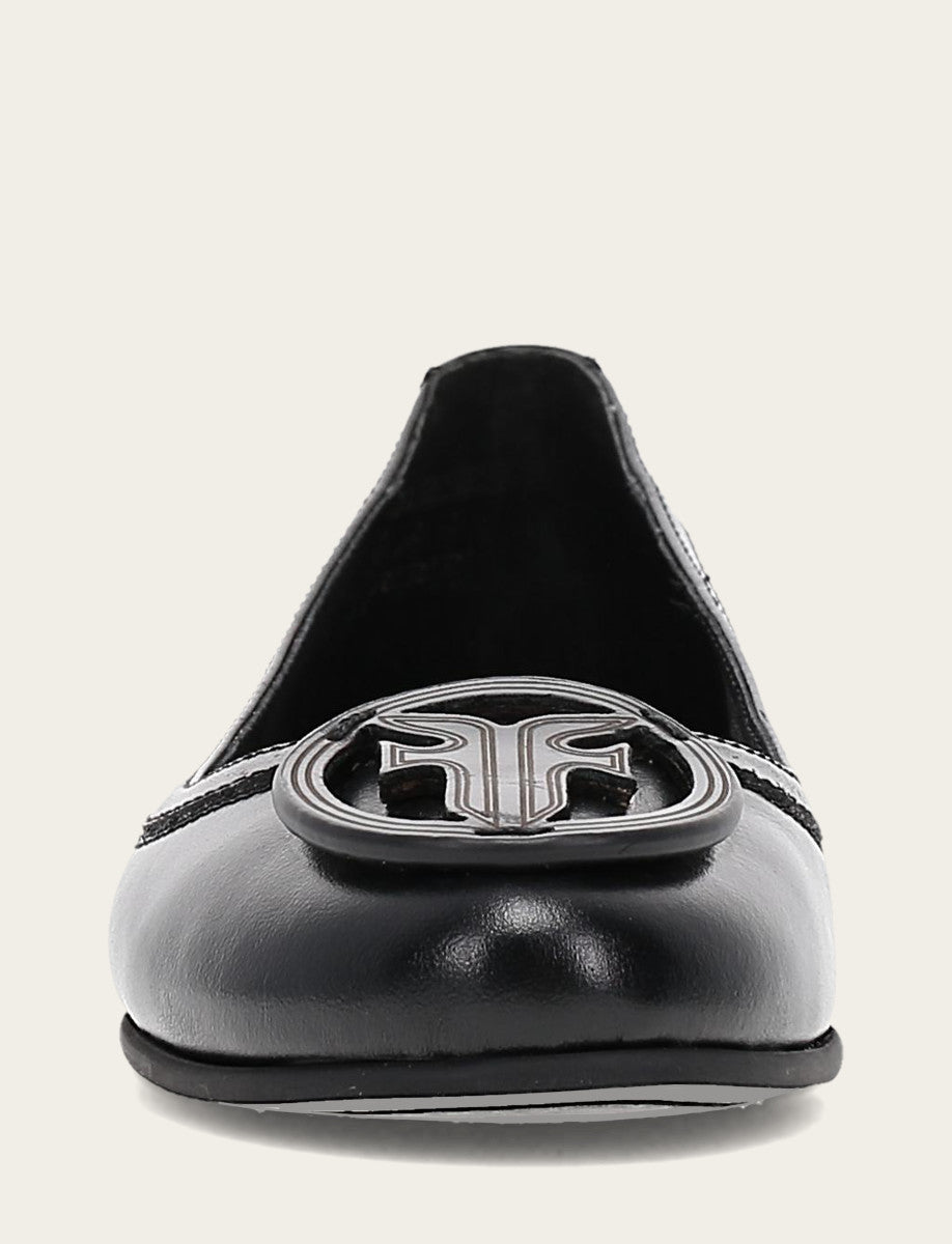 Frye Featured | Women's Black Carson Logo Ballet Flats