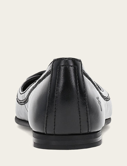 Frye Featured | Women's Black Carson Logo Ballet Flats