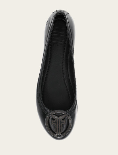 Frye Featured | Women's Black Carson Logo Ballet Flats