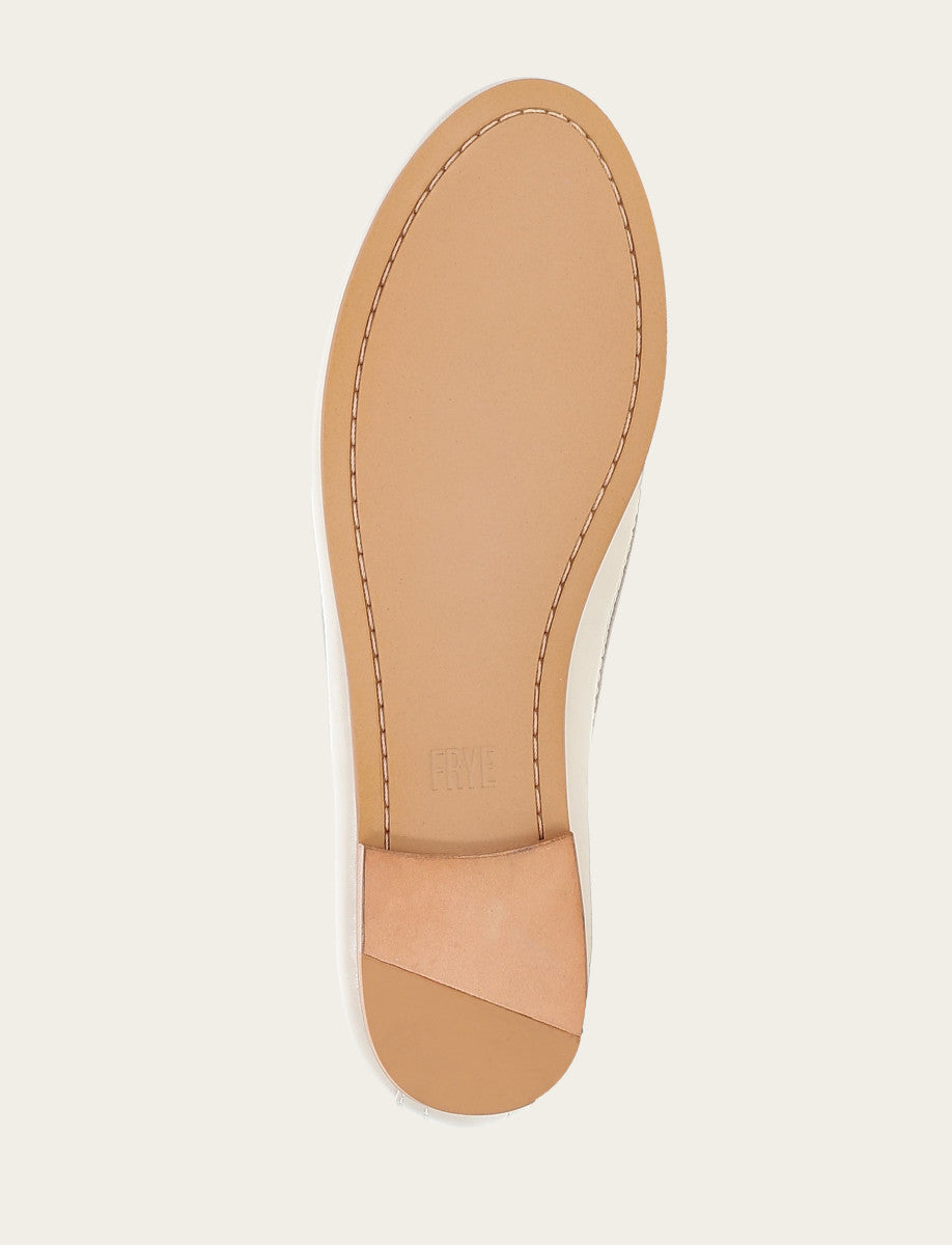 Frye Trending | Women's Ivory Carson Logo Ballet Flats