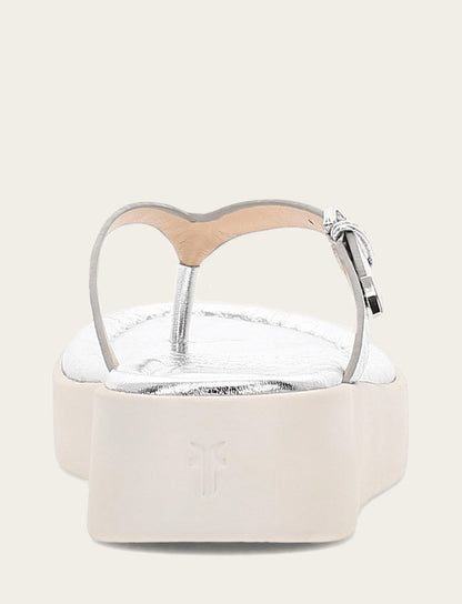 Frye Essential | Women's Silver Maya Buckle Thong Sandals