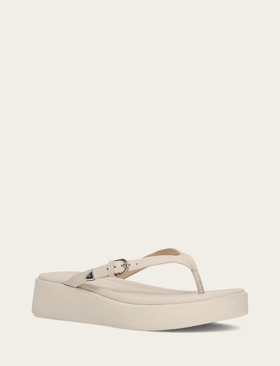 Frye Everyday | Women's Ivory Maya Buckle Thong Sandals