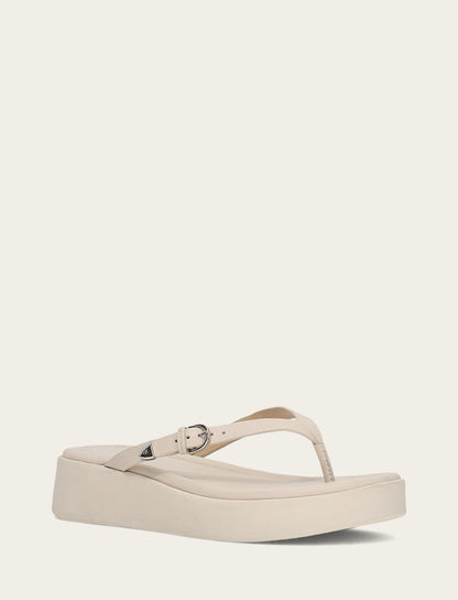 Frye Everyday | Women's Ivory Maya Buckle Thong Sandals