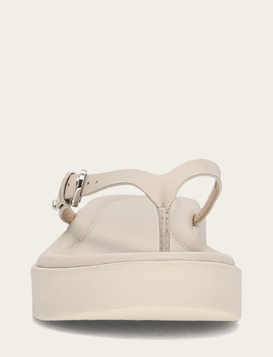 Frye Everyday | Women's Ivory Maya Buckle Thong Sandals