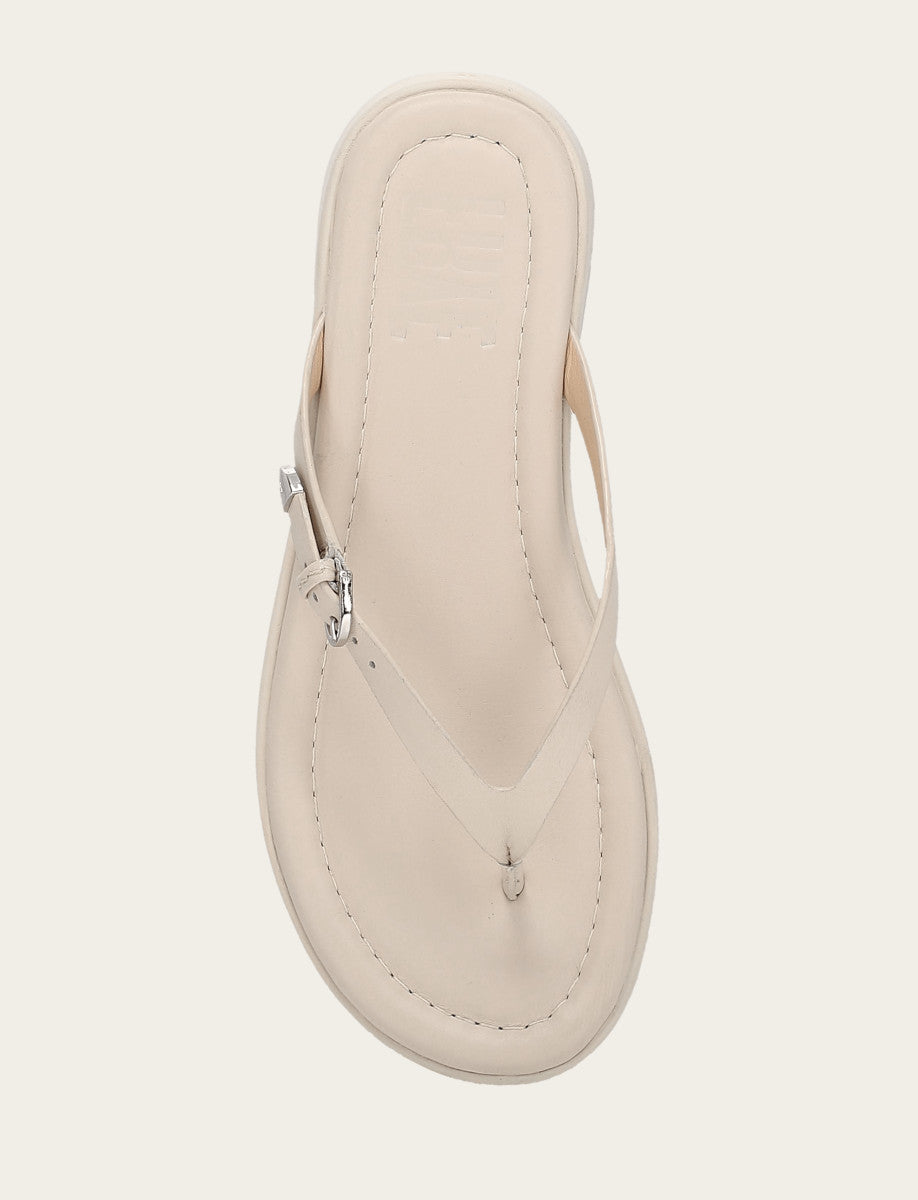 Frye Everyday | Women's Ivory Maya Buckle Thong Sandals