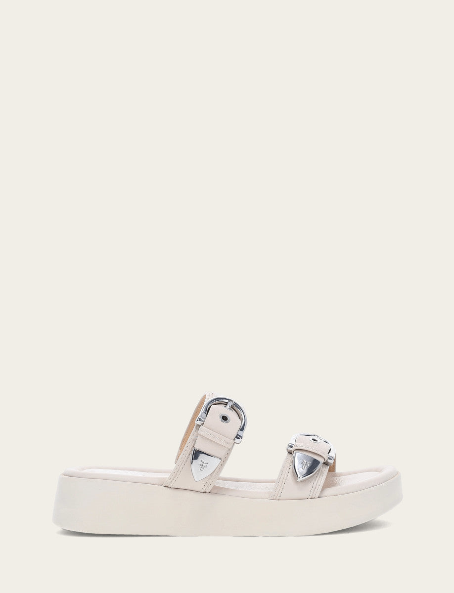 Frye Quality | Women's Ivory Maya Buckle Sandals